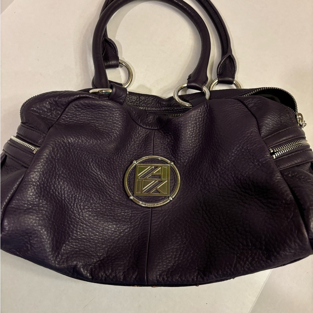 Purple Anne Klein Handbag shoulder bag with gold charms